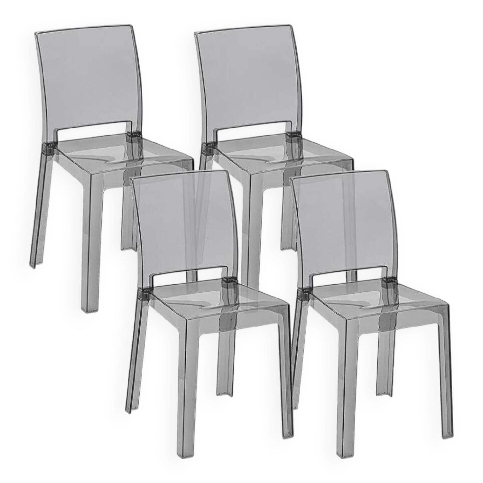 Set of 4 polycarbonate chairs