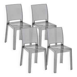Lot de 4 chaises en polycarbonate