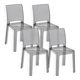 Lot de 4 chaises en polycarbonate