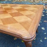 Table à manger rectangulaire extensible Louis XV en bois massif 220cm