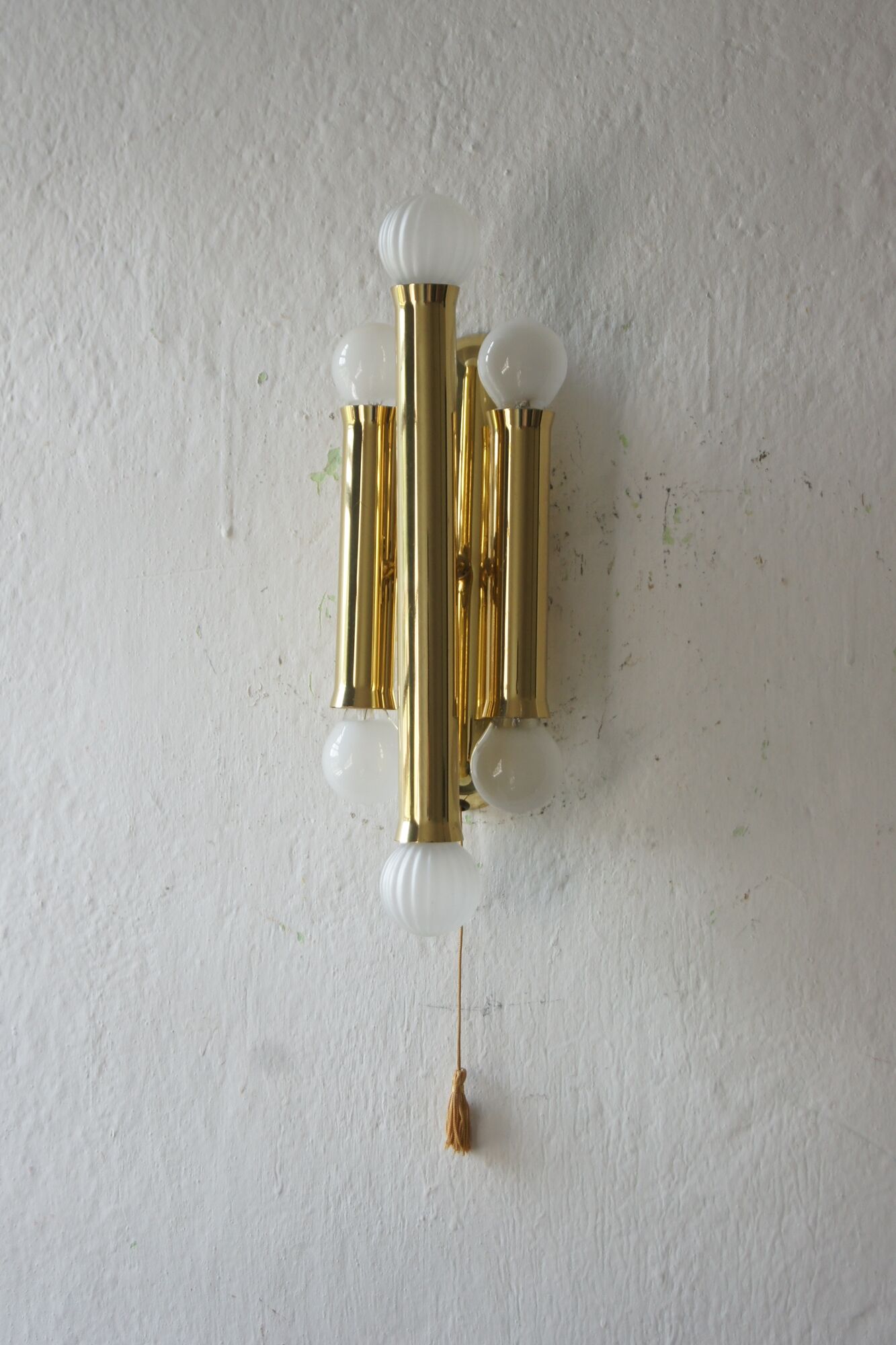 Vintage Italian Brass Wall Lamp