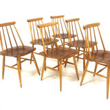 Set of 6 "Fanett" teak chairs by Ilmari Tapiovaara, Sweden, 1960