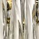 Mazzega two-tone glass chandelier twisted 1960