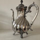 Silver-plated coffee pot and sugar bowl