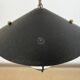 50s lantern pendant light, opaline and metal