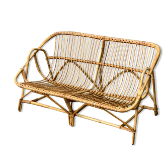 Banquette rotin