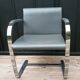 Gray skai chrome design armchair