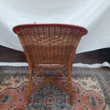 Refurbished wicker armchair