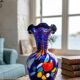 Vintage Murano Vase "Ruffled Rim" 1960s