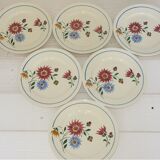 Lot 6 plate das old Lunéville Art Nouveau
