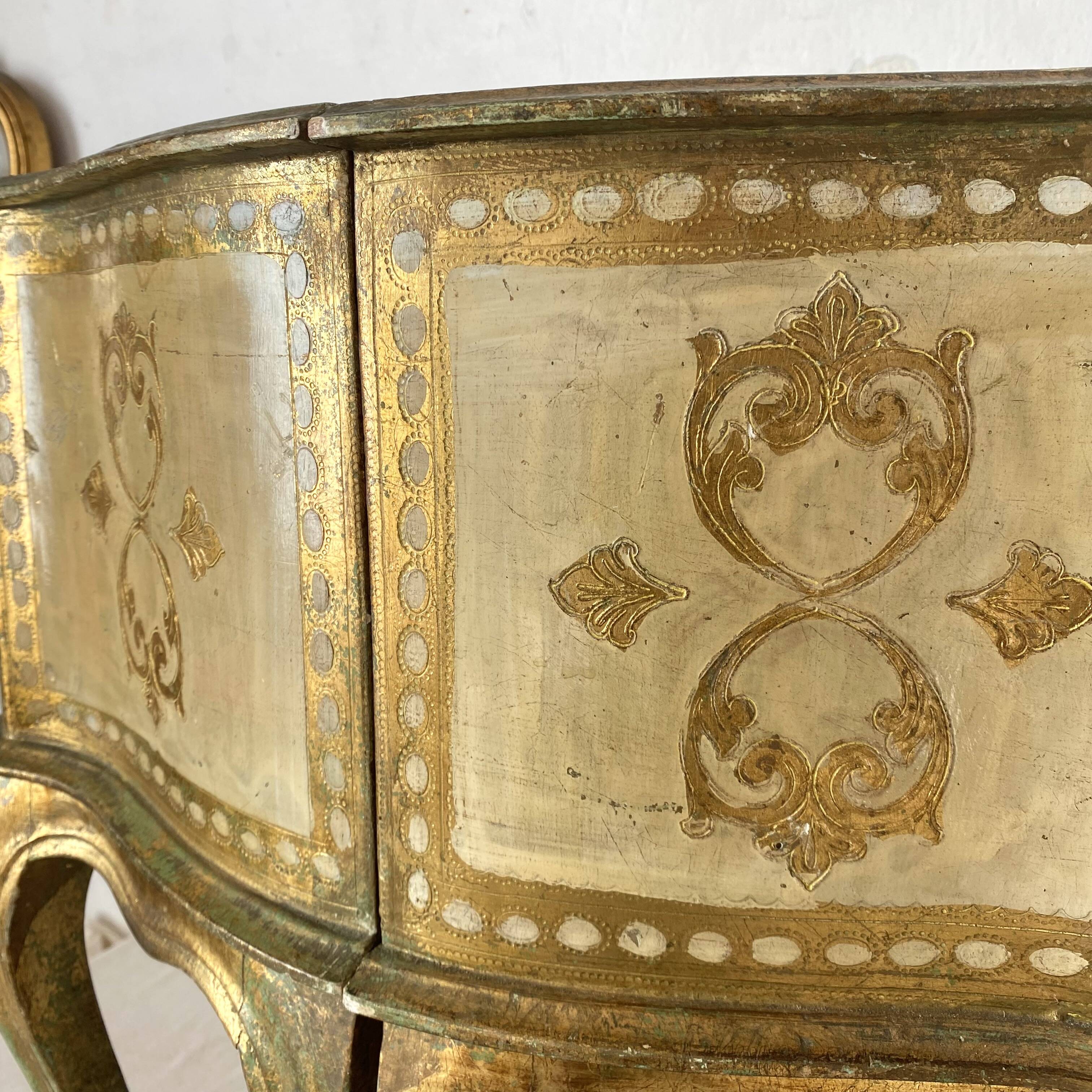 Pair of Italian Venetian-style bedside tables