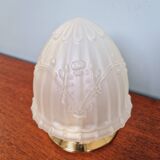 Art Deco ceiling light in transparent satin glass, 1920s-30s
