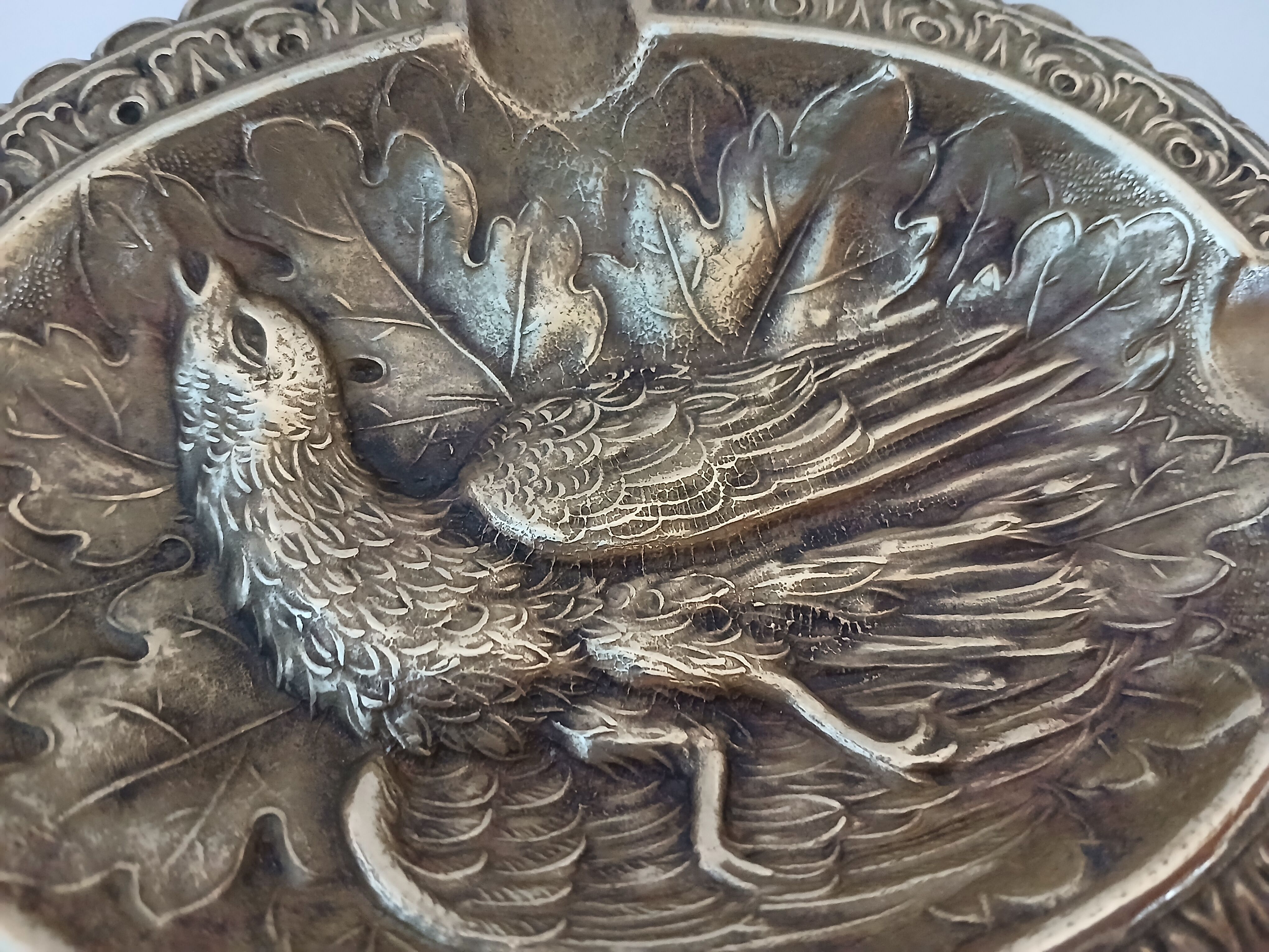 Vintage brass ashtray from the 1940s-1950s.