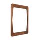 Vintage wooden mirror by Aksel Kjersgaard for Illums Bolighus, 1960s