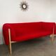 3-seater sofa Ligne Roset Ruché design Inga Sempé red alcantara