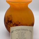 Marmorean glass vase