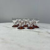 Set of 8 blown glass shooters