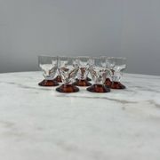 Lot de 8 shooters en verre soufflé