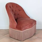 Velvet frog armchair
