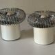 Pair of vintage design spring lamp wall lights from the 70s
