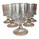 Wine or liqueur glasses from the 1970s, crystal from Arques.