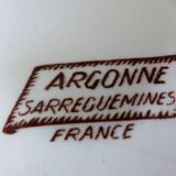 Vintage round dish from Sarreguemines, Argonne model