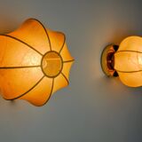 Pair of “cocoon” wall lights, Italy, 1960
