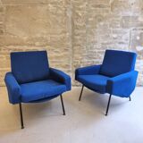 Pair of Troïka armchairs, design by Paul Geoffroy, Airborne edition.