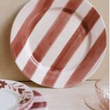 Hand painted ceramic dinner plate