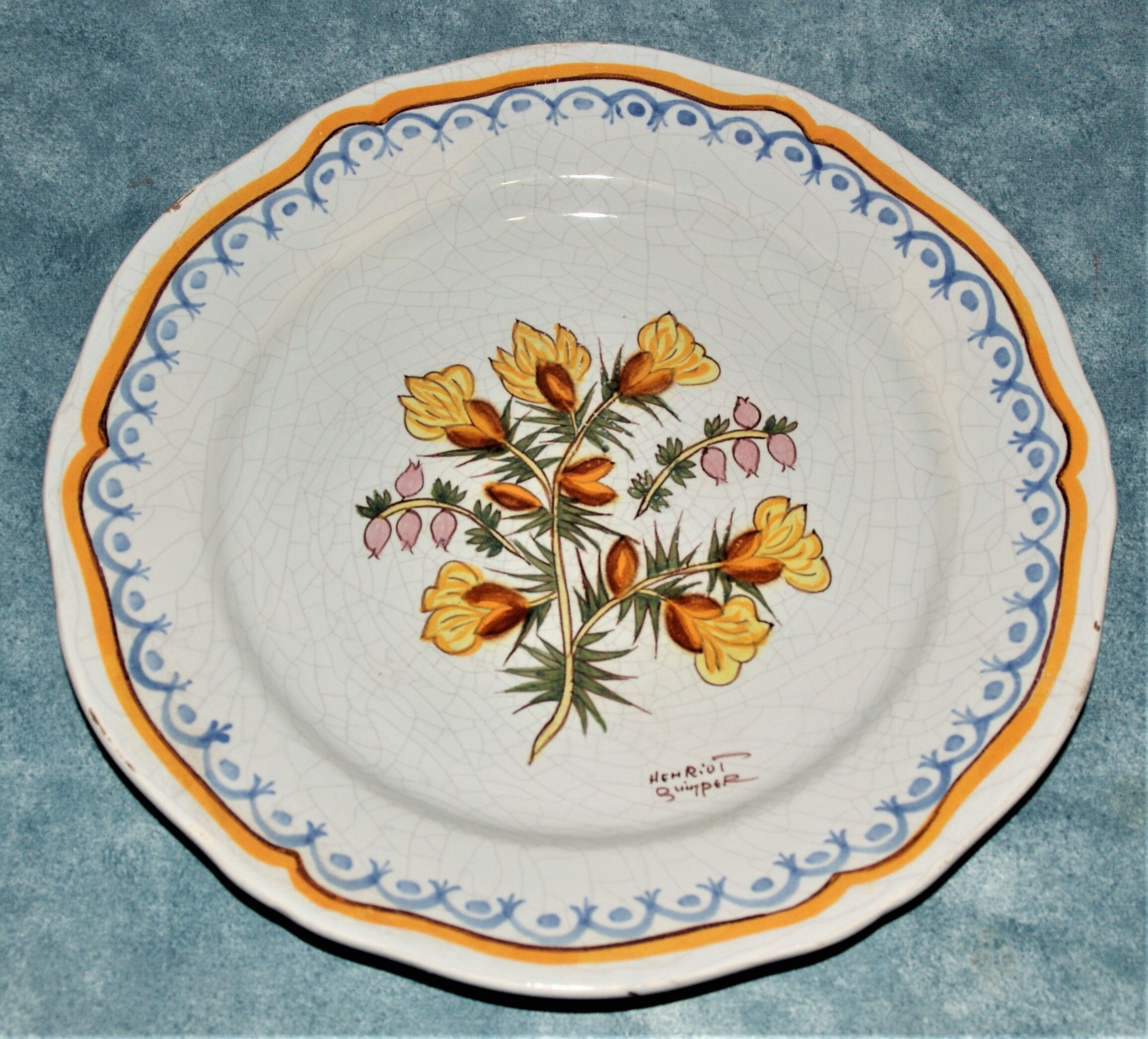 Plate of Quimper HB