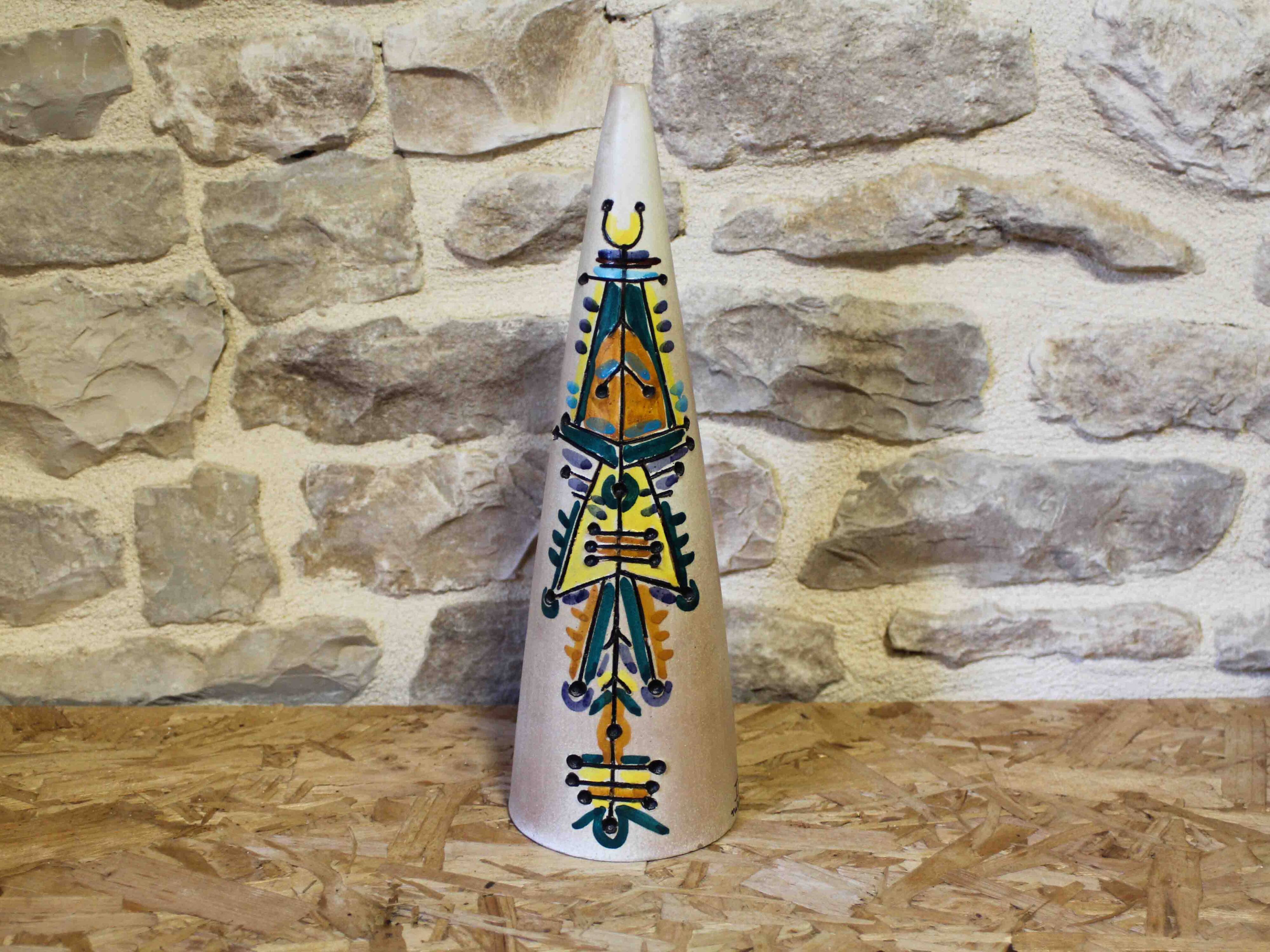 Giuseppe Mazzotti Albisola glazed ceramic soliflore vase