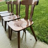 Set of 4 1960s Brutalist Style Bistro Chairs
