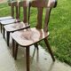 Set of 4 1960s Brutalist Style Bistro Chairs