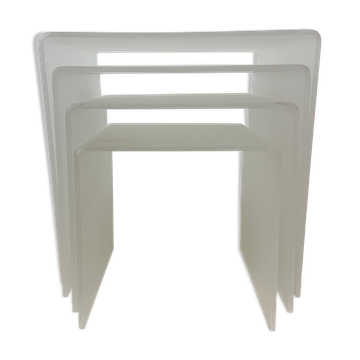 Set of 4 lucite nesting tables , 1970s