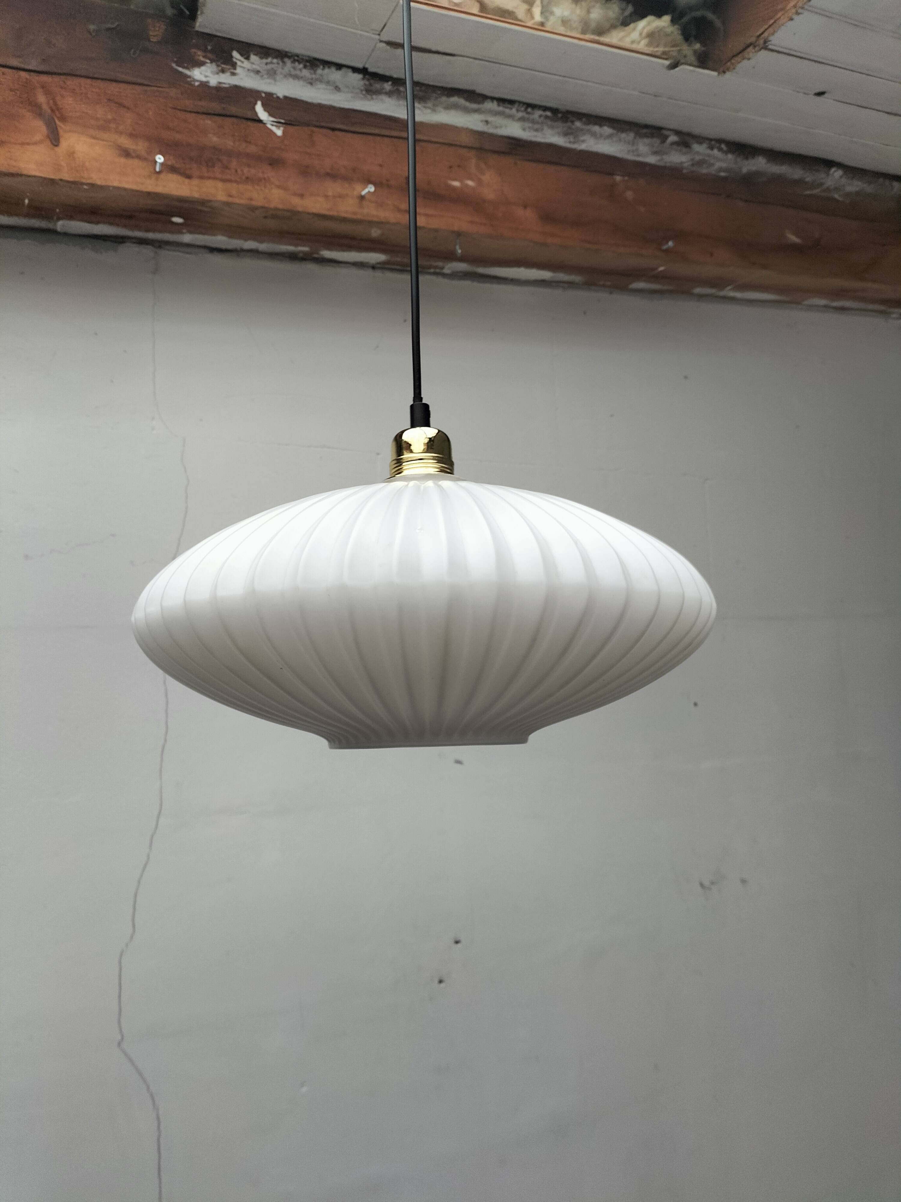 Vintage glass pendant light