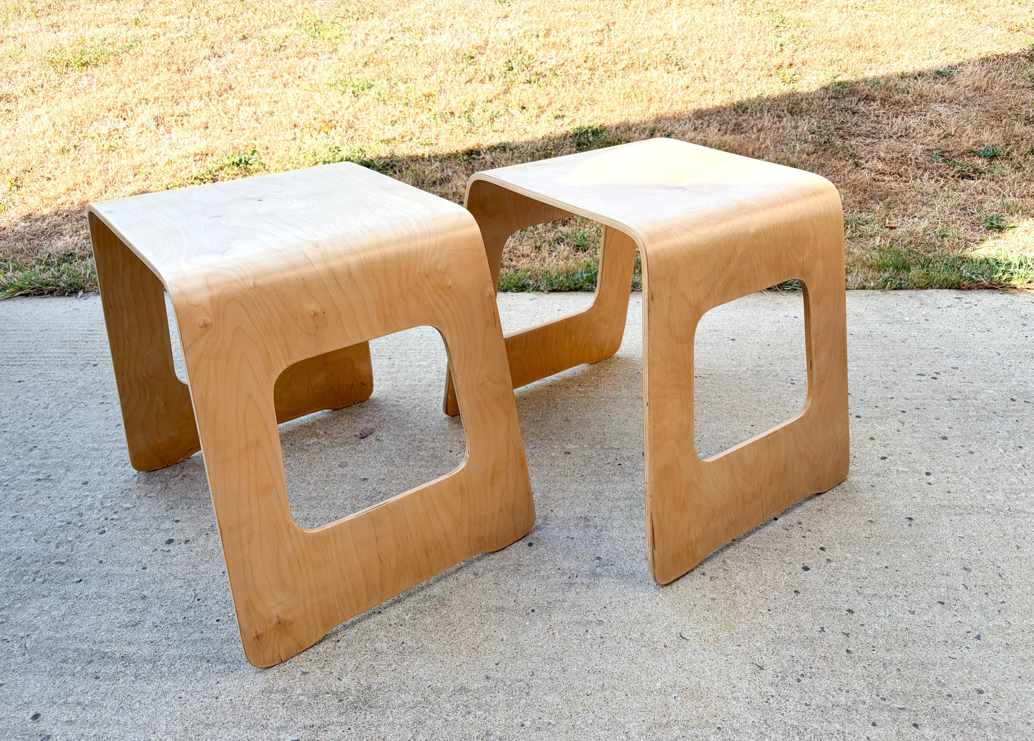 2 stools by Lisa Norinder for IKEA, 1990s.