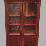 Louis Philippe display case in mahogany and mahogany veneer 19th century