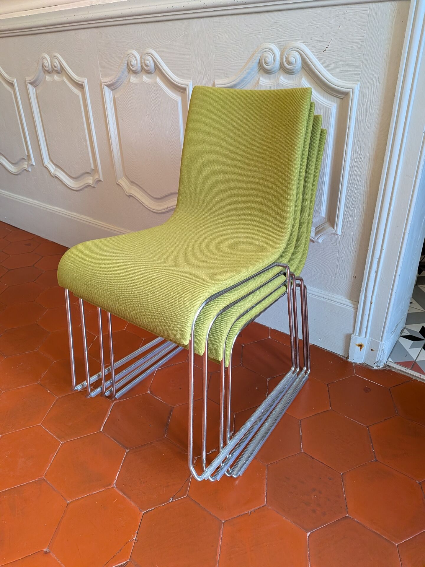 Set of 4 designer chairs by Franzolini for Crassevig