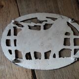 Patinated metal table mat