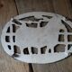 Patinated metal table mat