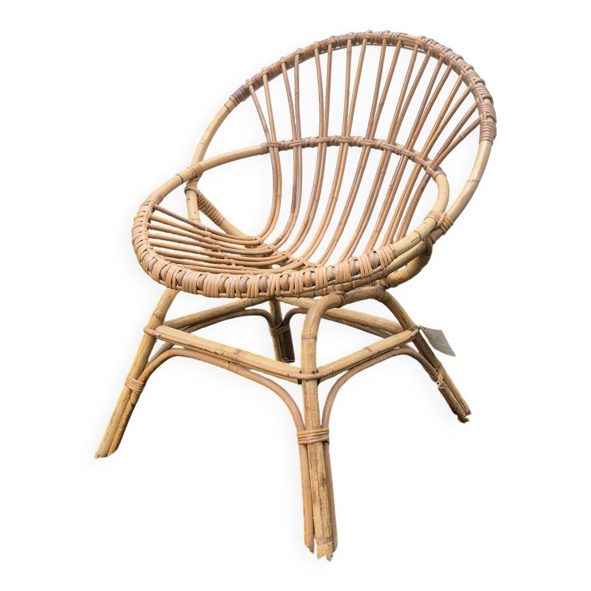 Small rattan armchair from the 60s
