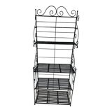 Black wrought iron shelf