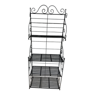 Black wrought iron shelf