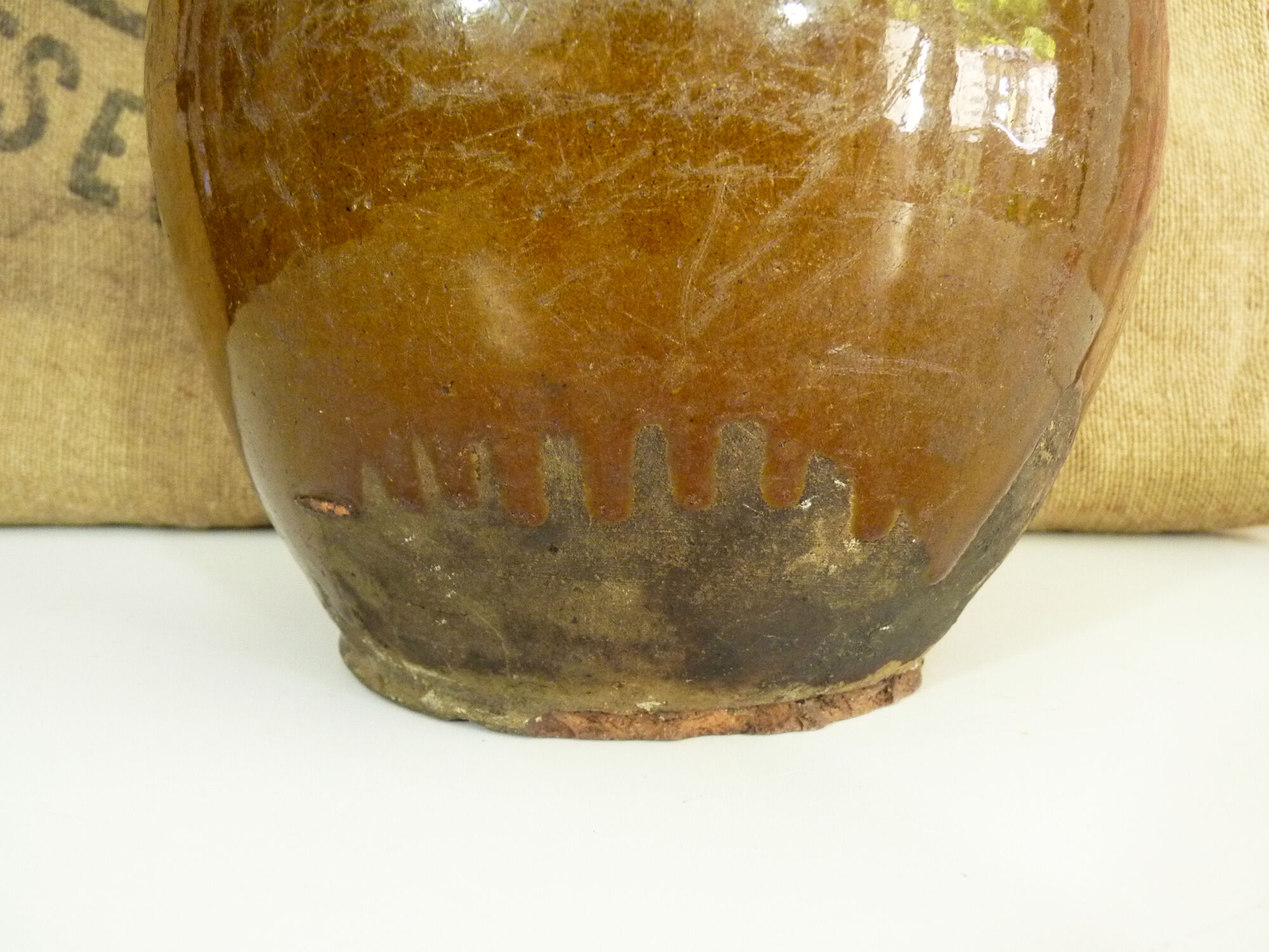 Brown pitcher in glazed terracotta, south west of France, 19th
