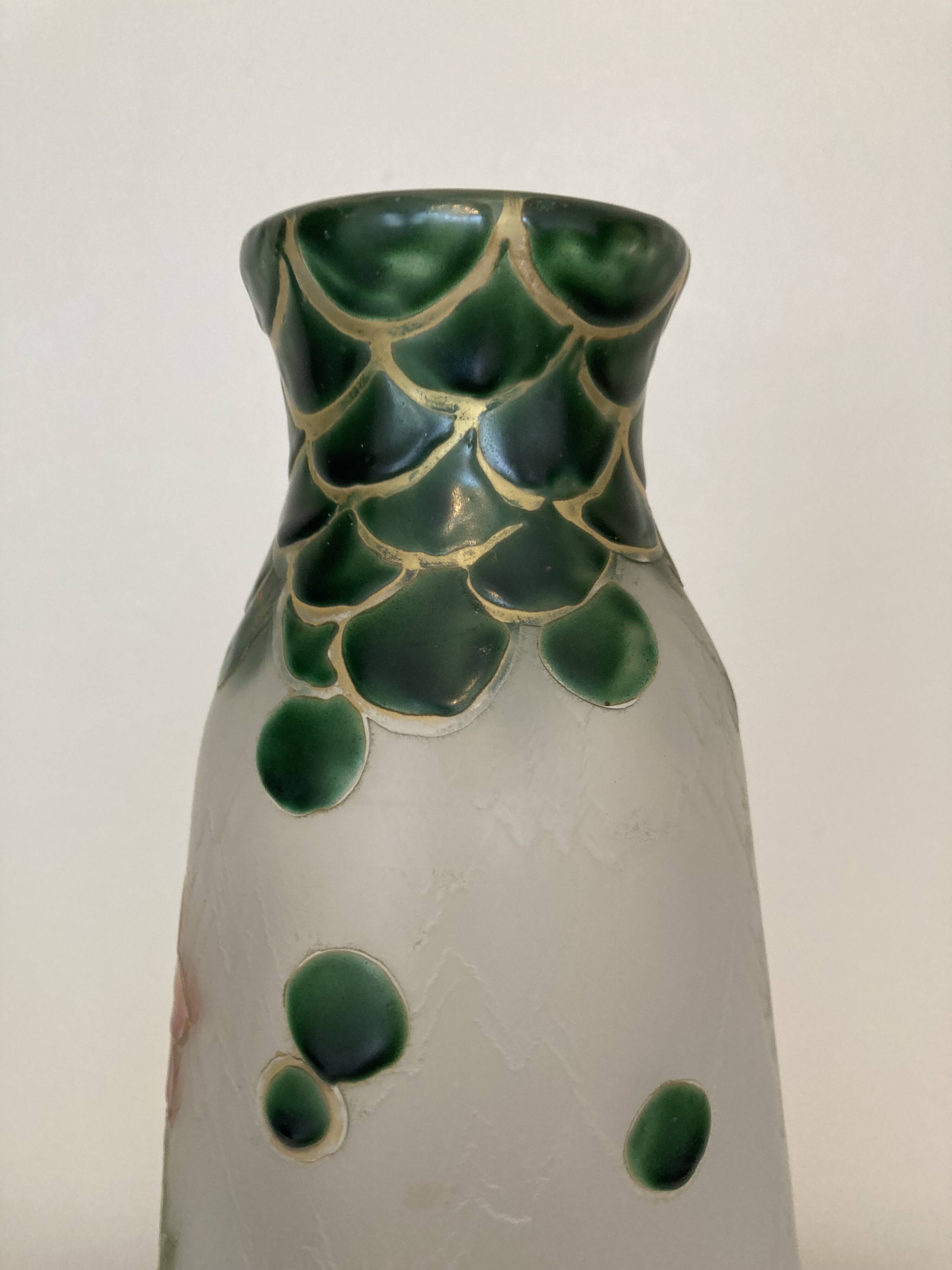 LEGRAS, Vase Art Nouveau fin XIXe