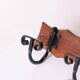 wood and wrought iron coat racks, set of two