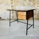 Vintage metal and formica desk with 2 drawers, circa 60's