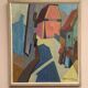 Original Swedish Oil on Canvas – “Cityscape” – Dated 1953 Vintage & Framed