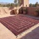 Tapis berbère en laine pure fait main traditionnelle taille 2/3 m