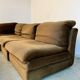 Old modular velvet sofa design from the 70s vintage 6 elements